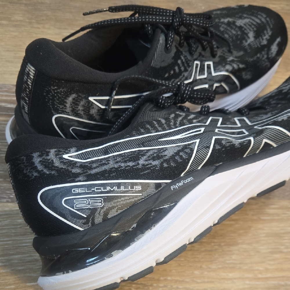 ASICS Black and White Athletic Sneakers - Picture 10 of 11